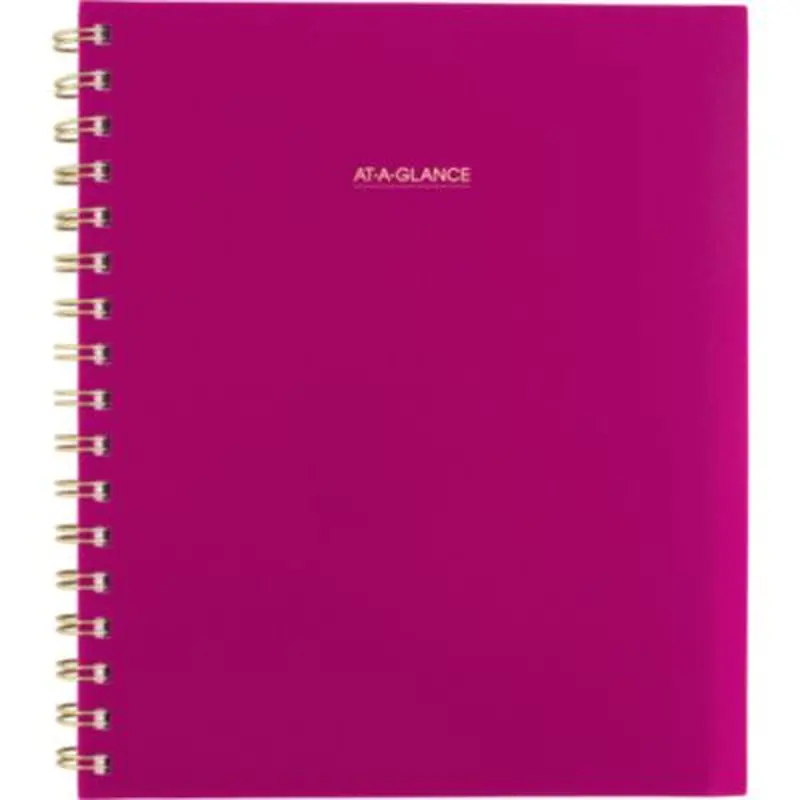 Harmony Weekly/Monthly Poly Planner, 8.88 x 7.69, Purple/Gold Cover, 13-Month (Jan to Jan): 2025 to 2026 - Appointment Books & Planners | AT-A-GLANCE