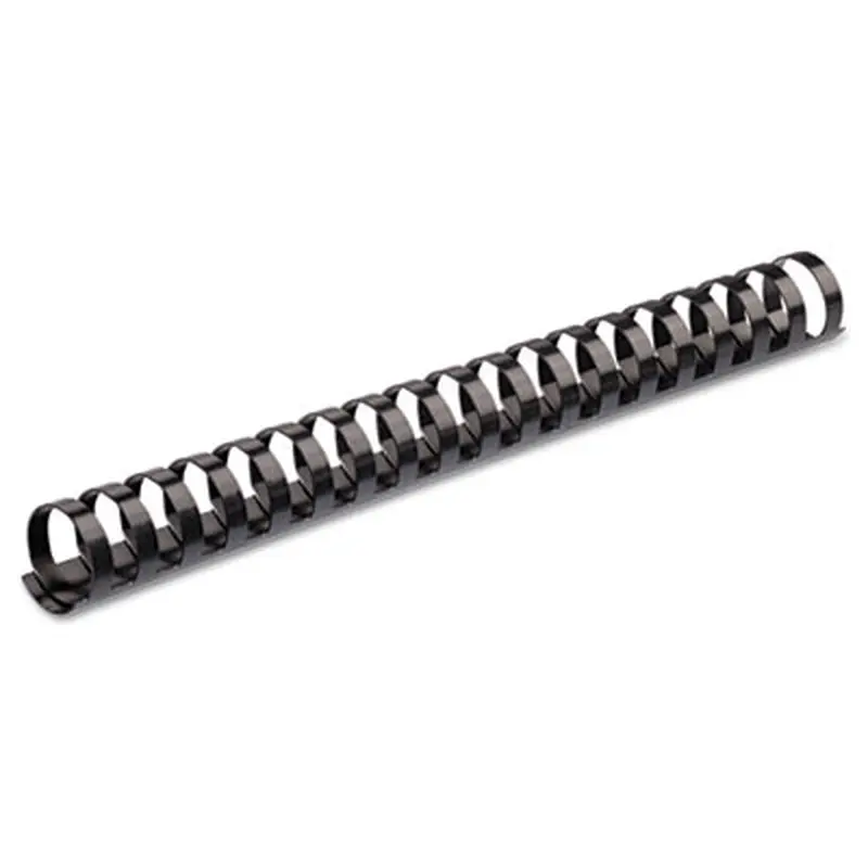 Plastic Comb Bindings for 11 x 8.5 Documents, 19 Rings, 0.75" (150-Sheet) Capacity, Black, 25/Pack - Binding Spines | Fellowes