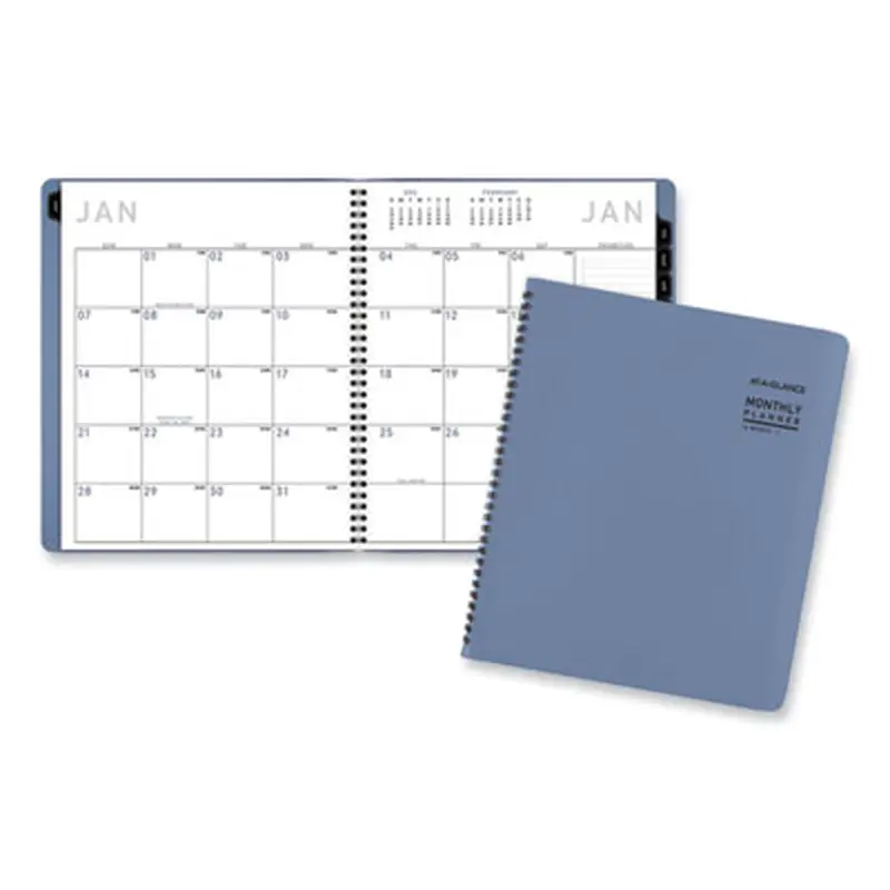 Contemporary Monthly Planner, 11.38 x 9.63, Blue Cover, 12-Month (Jan to Dec): 2026 - Appointment Books & Planners | AT-A-GLANCE