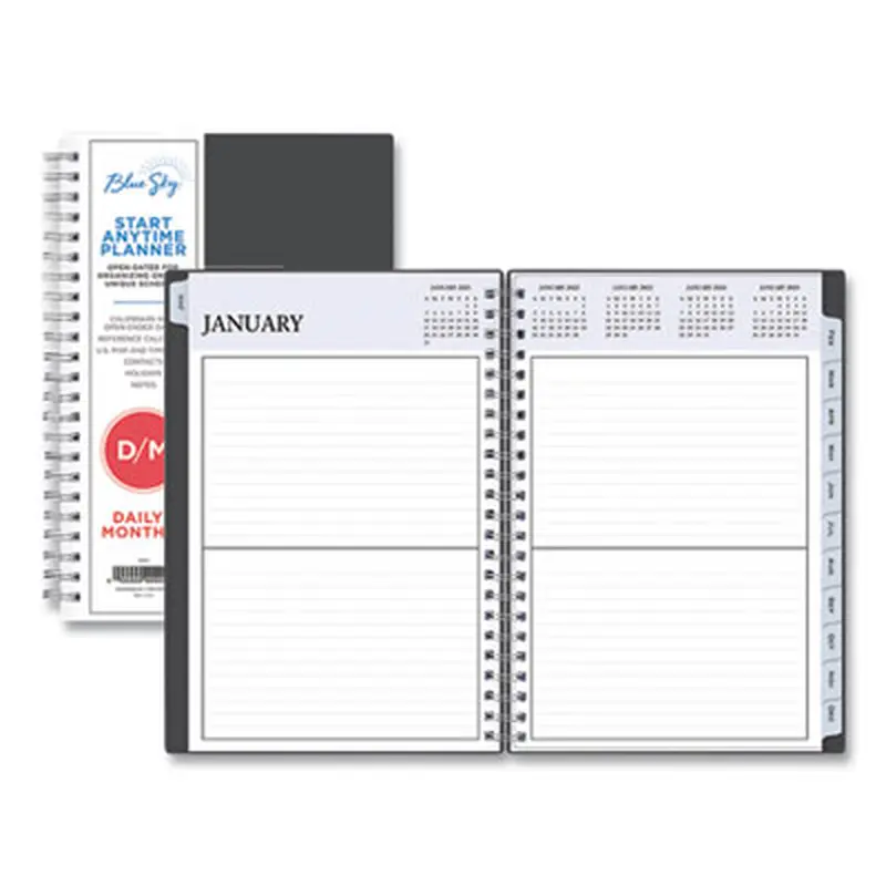 Passages Non-Dated Perpetual Daily Planner, 8.5 x 5.5, Black Cover, 60-Month (Jan to Dec): 2021 to 2025 - Appointment Books & Planners | Blue Sky