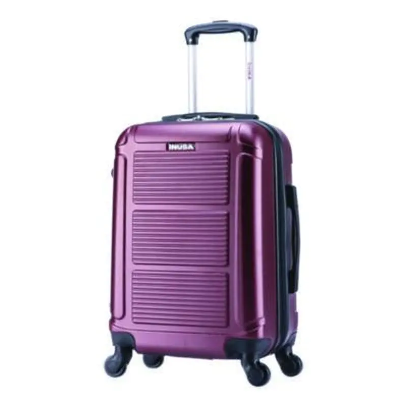 Pilot Hard Side Carry-On Suitcase, Four-Wheeled Spinner, 14.37 x 8.86 x 21.46, Wine - Cases | InUSA Luggage