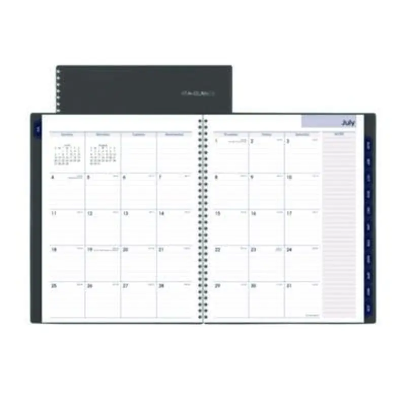 DayMinder Academic Weekly/Monthly Desktop Planner, 11 x 8.5, Charcoal Cover, 12-Month (July to June): 2025 to 2026 - Appointment Books & Planners | AT-A-GLANCE