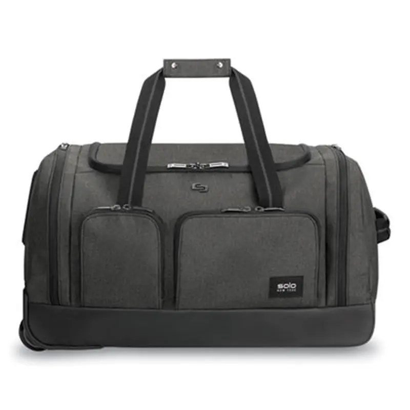 Leroy Rolling Duffel, Fits Devices Up to 15.6", Polyester, 12 x 10.5 x 10.5, Gray - Brief & Business Cases | Solo