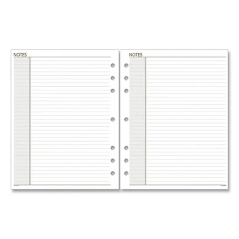 Lined Notes Pages for Planners/Organizers, 8.5 x 5.5, White Sheets, Undated, 30 Sheets - Appointment Books & Planners | AT-A-GLANCE