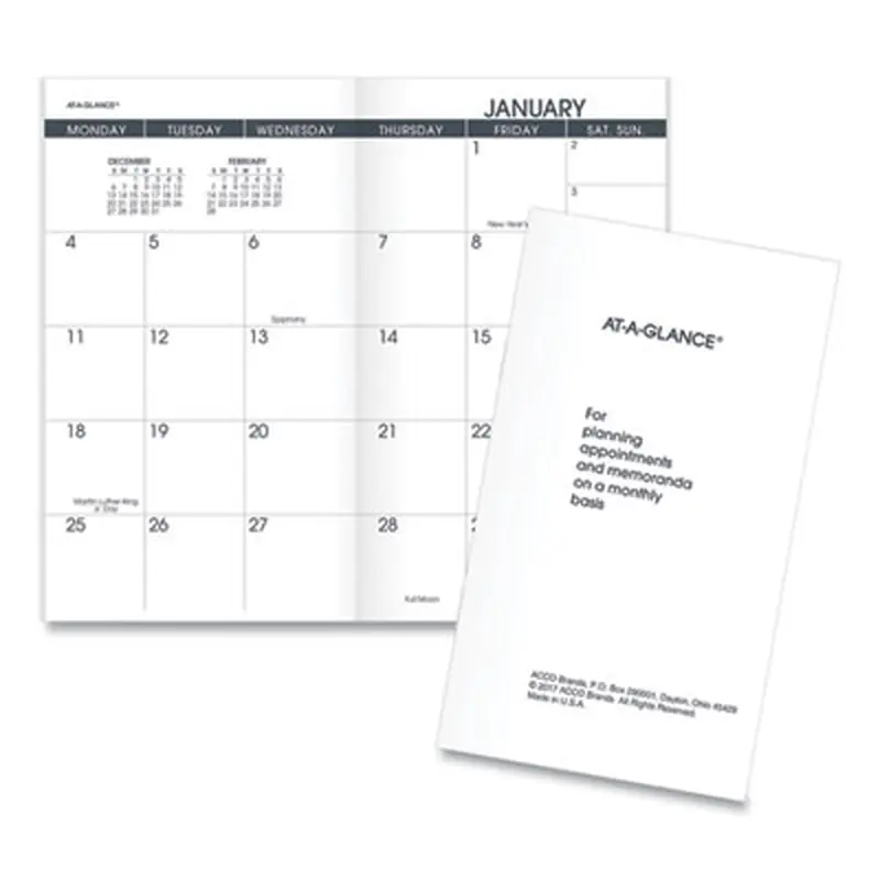 Pocket Size Monthly Planner Refill, 6 x 3.5, White Sheets, 12-Month (Jan to Dec): 2026 - Appointment Books & Planners | AT-A-GLANCE