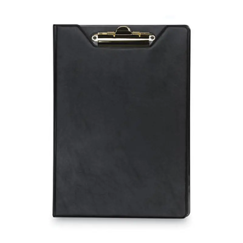 Value Padfolio, Heavyweight Sealed Vinyl, Brass Clip, Inside Front Pocket, Black - Pad Folios | Samsill