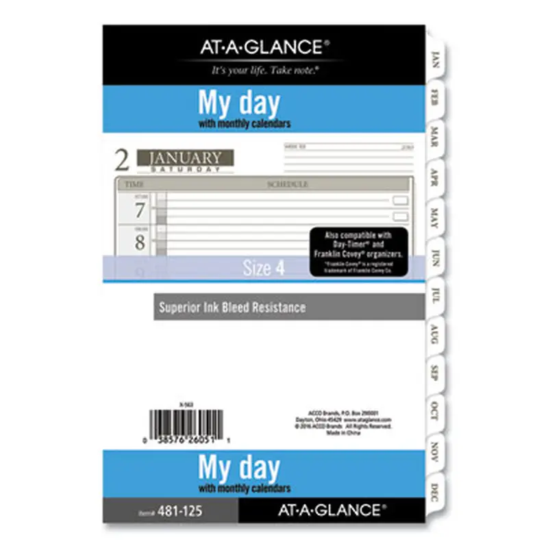 1-Page-Per-Day Planner Refills, 8.5 x 5.5, White Sheets, 12-Month (Jan to Dec): 2026 - Appointment Books & Planners | AT-A-GLANCE