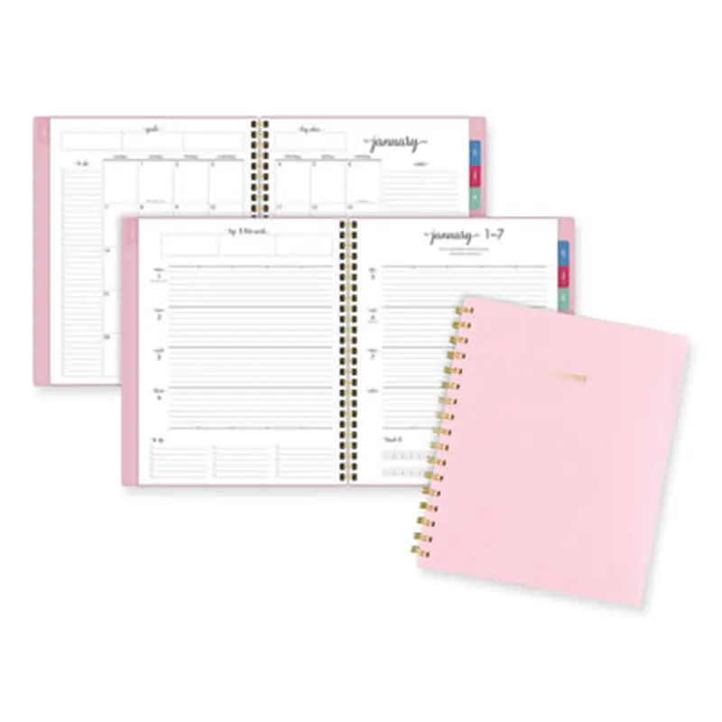 Harmony Weekly/Monthly Poly Planner, 8.81 x 7.88, Pink Cover, 13-Month: Jan 2026 to Jan 2027 - Appointment Books & Planners | AT-A-GLANCE