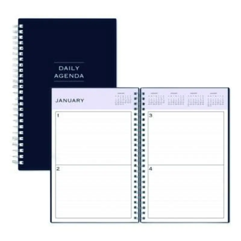 Perpetual Daily Planner, 8.5 x 5.5, Blue Cover, 52 Weeks: Undated - Appointment Books & Planners | Blue Sky