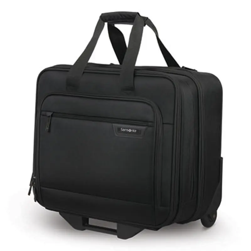 Rolling Business Case, Fits Devices Up to 15.6", Polyester, 16.54 x 8 x 9.06, Black - Brief & Business Cases | Samsonite