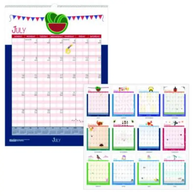 Academic Year Recycled Seasonal Wall Calendar, Illustrated Seasons Artwork, 12 x 16.5, 12-Month (July to June): 2025 to 2026 - Wall Calendars | House of Doolittle