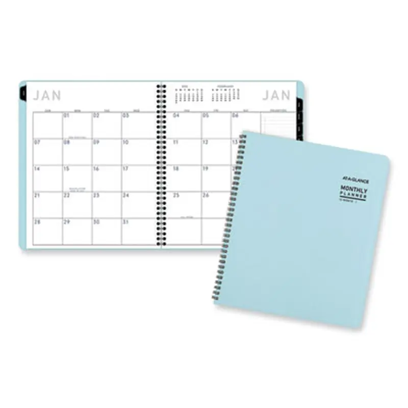 Contemporary Lite Monthly Planner, 11 x 9.5, Light Blue Cover, 12-Month (Jan to Dec): 2026 - Appointment Books & Planners | AT-A-GLANCE