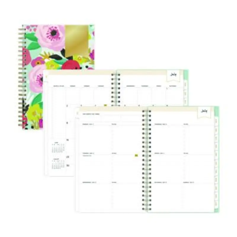 Day Designer "Secret Garden Mint" Academic Year Weekly/Monthly Notes Planner, 8 x 5, 12-Month (July to June): 2025-2026 - Appointment Books & Planners | Blue Sky