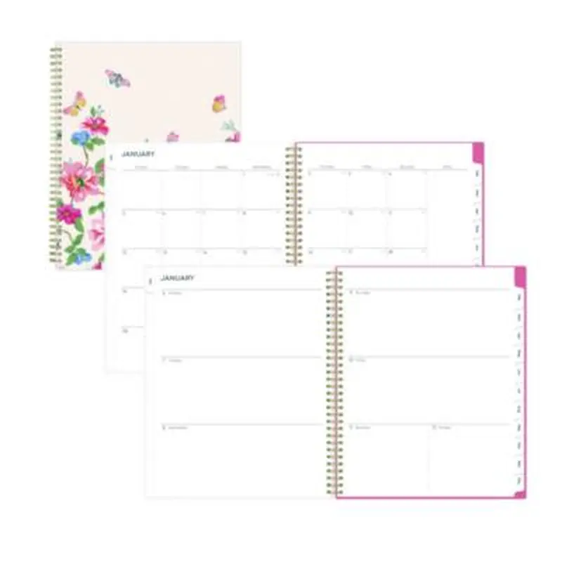 Fly By Frosted Weekly/Monthly Planner, Butterflies Artwork, 11 x 8.5, Blush/Pink Cover, 12-Month (Jan to Dec): 2026 - Appointment Books & Planners | Blue Sky