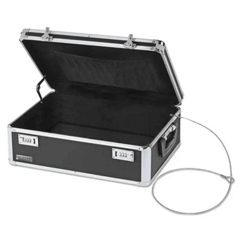 Locking Storage Chest, Medium Density Fiberboard, 14.5 x 8 x 19.5, Black - Brief & Business Cases | Vaultz