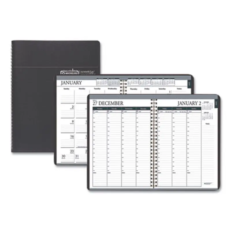 Recycled Monthly Weekly 7 Day Planner, 8.75 x 6.88, Black Cover, 12-Month (Jan to Dec): 2026 - Appointment Books & Planners | House of Doolittle