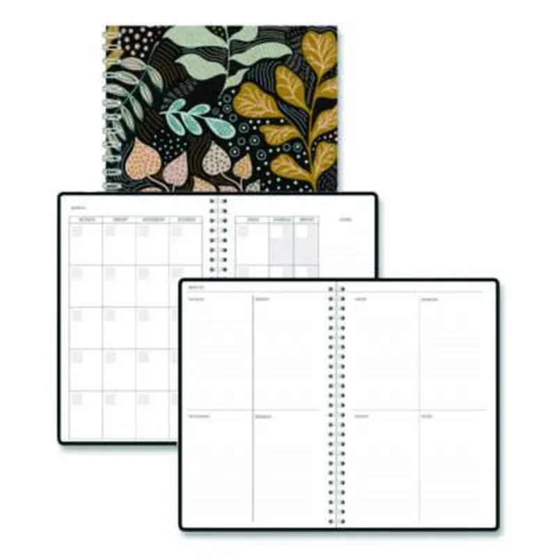 Recycled Non-Dated Monthly/Weekly Planner, Fall Floral, Multicolor Cover, Undated - Appointment Books & Planners | House of Doolittle