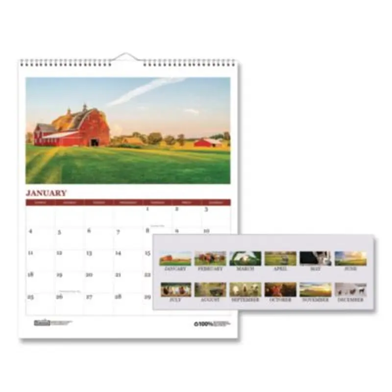 100% Recycled Farm Life Wall Calendar, 11 x 14, White/Multicolor Sheets, 12-Month (Jan-Dec): 2026 - Wall Calendars | House of Doolittle