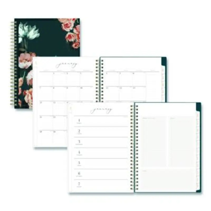 Life Note-It Dania Weekly/Monthly Planner, Floral Artwork, 8.63 x 5.88, Teal/Pink/Blue Cover, 12-Month (Jan to Dec): 2026 - Appointment Books & Planners | Blue Sky