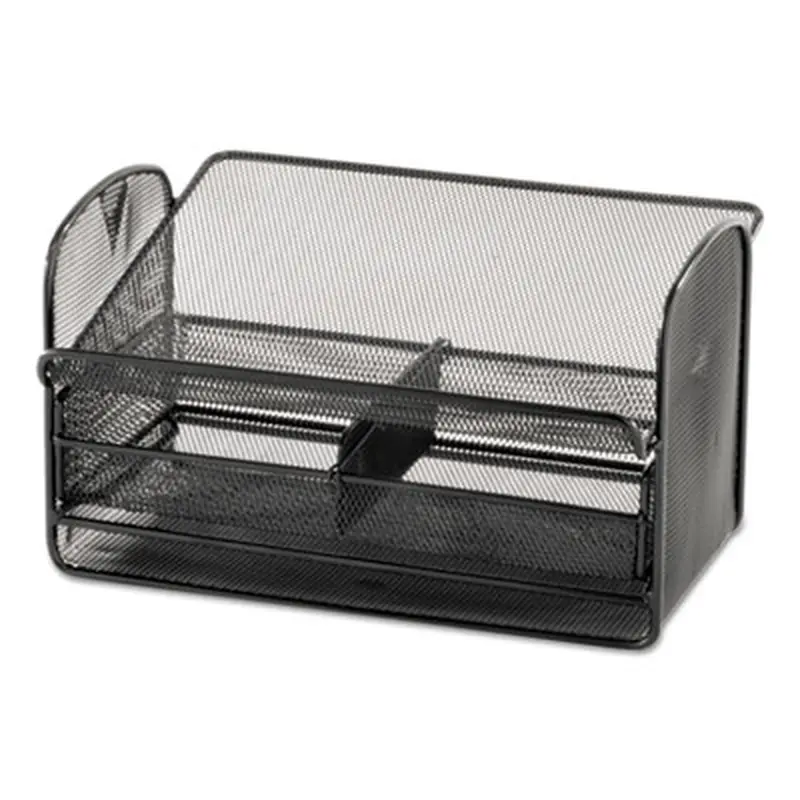 Onyx Angled Mesh Steel Telephone Stand, 11.75 x 9.25 x 7, Black - Desktop Stands | Safco