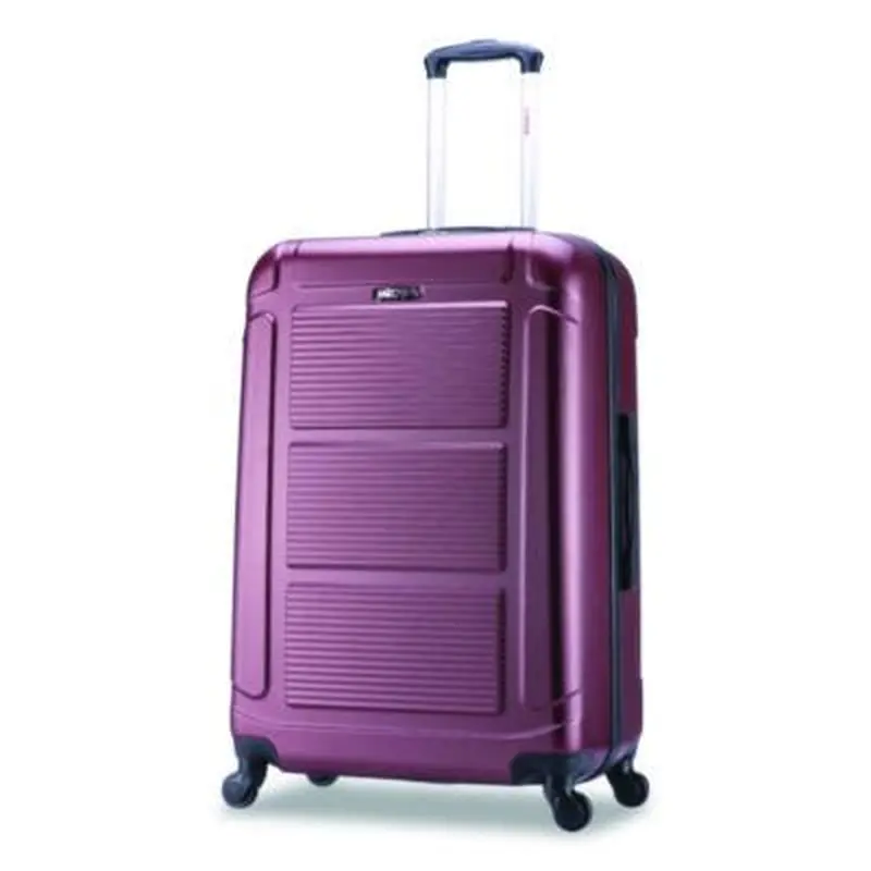 Pilot Hard Side Carry-On Suitcase, Four-Wheeled Spinner, 16.34 x 10.24 x 25.39, Wine - Cases | InUSA Luggage