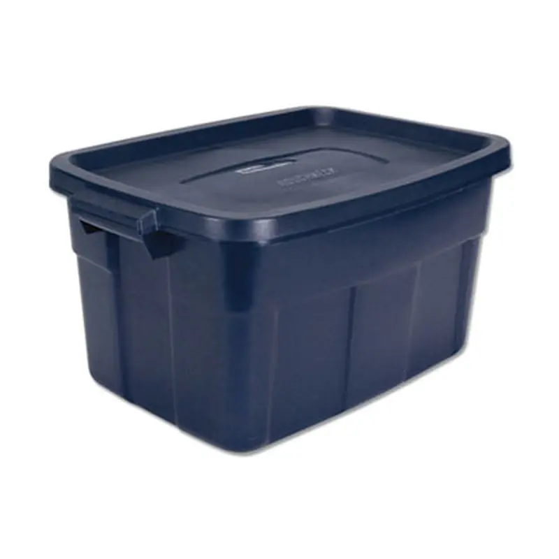 Roughneck Storage Box, 14 gal, 15.88" x 23.88" x 12.25", Dark Indigo Metallic - General Purpose Storage Bins | Rubbermaid