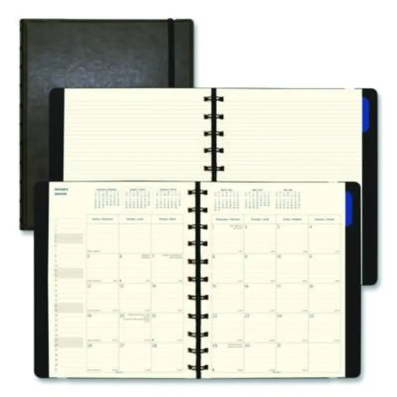 Soft Touch 17-Month Planner, 10.88 x 8.5, Black Cover, 17-Month: Aug 2025 to Dec 2026 - Appointment Books & Planners | Filofax