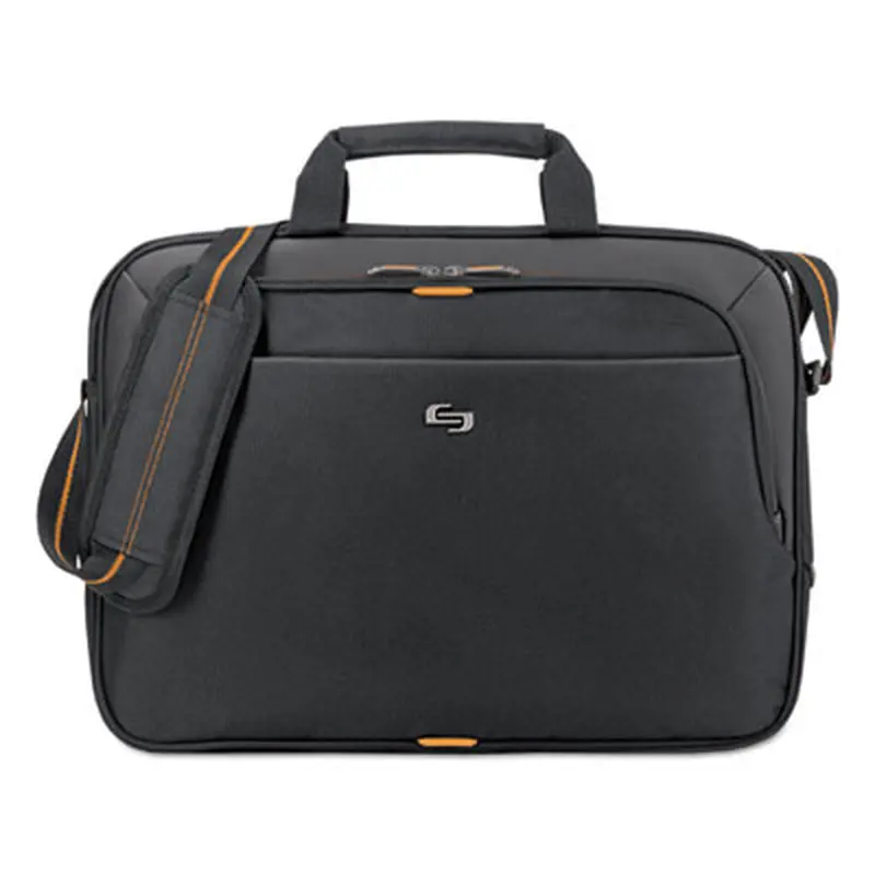 Urban Slim Brief, Fits Devices Up to 15.6", Polyester, 16.5 x 2 x 11.75, Black - Laptop & Tablet Bags | Solo
