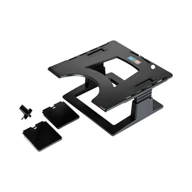 Adjustable Notebook Riser, 13" x 13" x 4" to 6", Black, Supports 20 lbs - Mobile Device & Laptop Stands | 3M