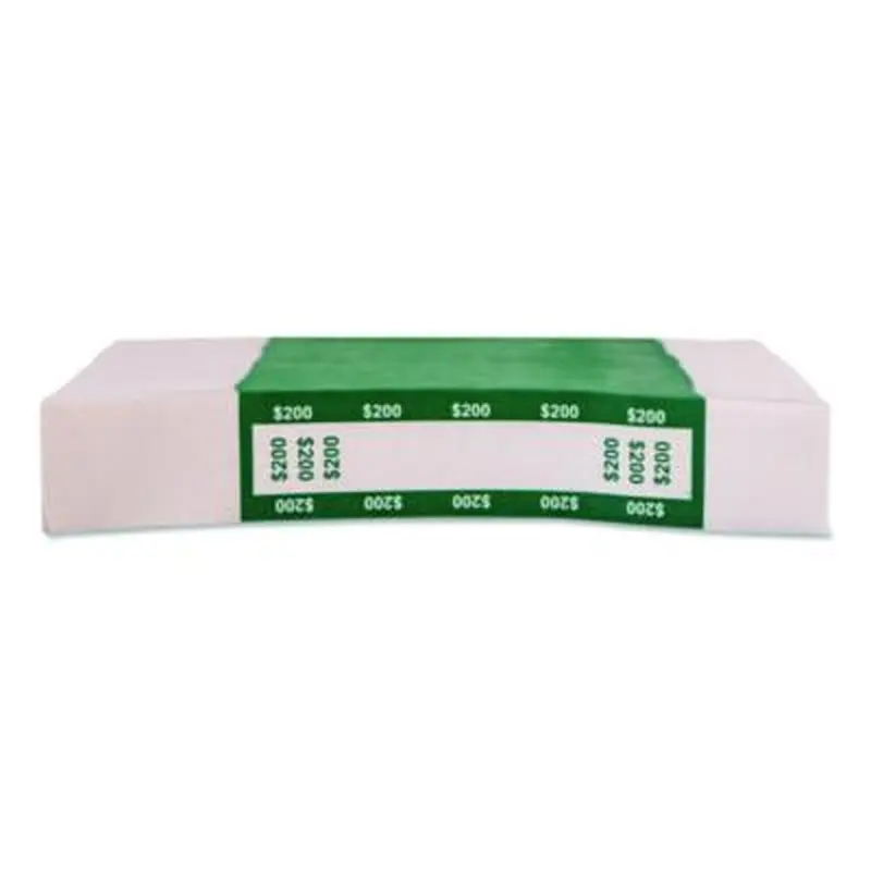 Currency Straps, $200, Self-Adhesive, 1,000/Pack - Cash/Coin Wrappers | CONTROLTEK