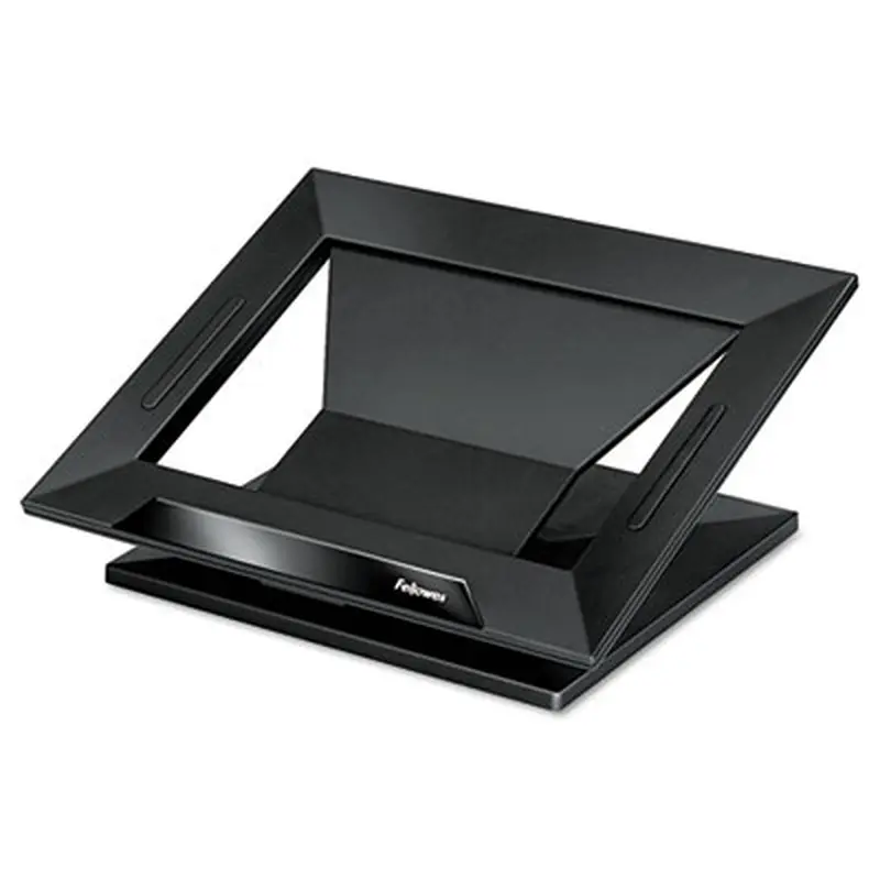Designer Suites Laptop Riser, 13.19" x 11.19" x 4", Black Pearl, Supports 25 lbs - Mobile Device & Laptop Stands | Fellowes
