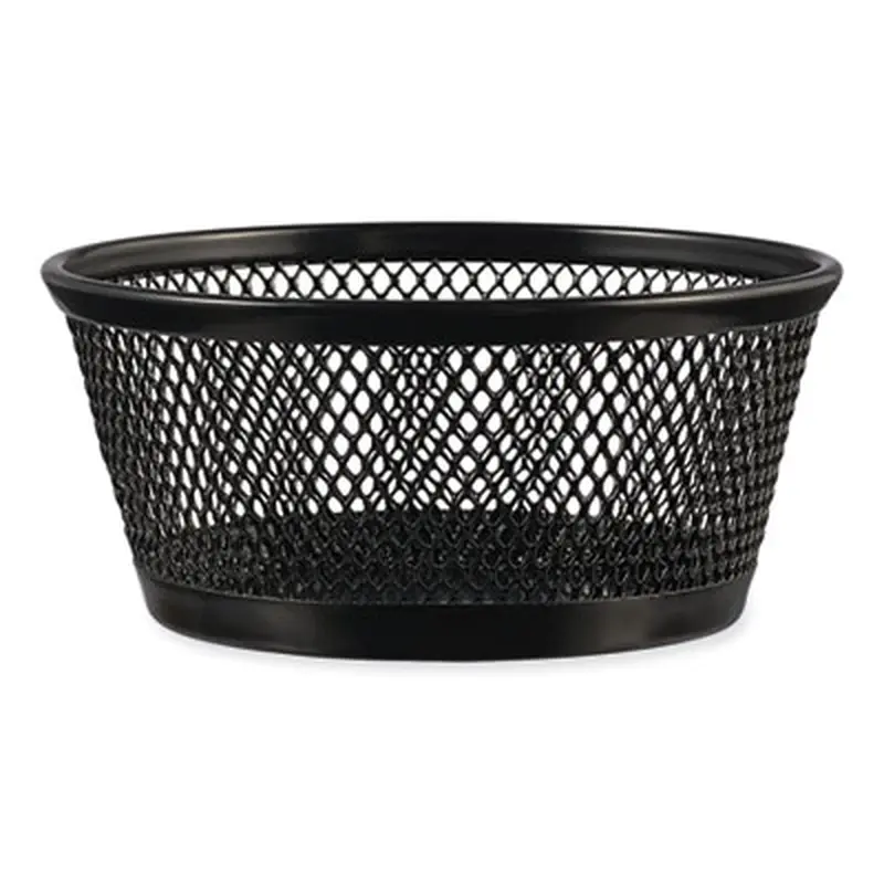 Jumbo Mesh Storage Dish, 4.38" Diameter x 2"h, Black - Desktop Supplies Organizers | Universal