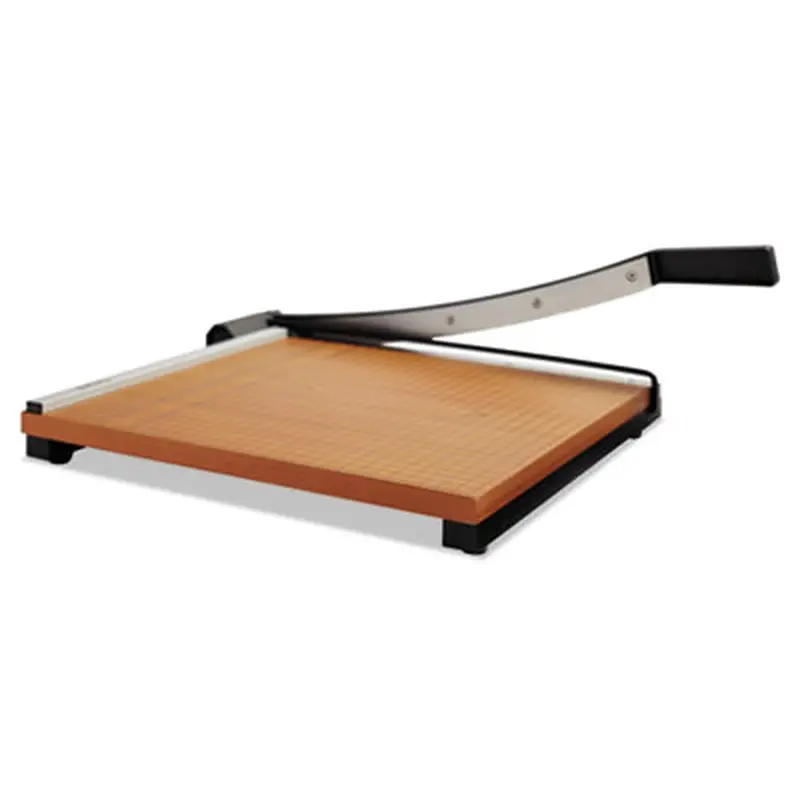 Square Commercial Grade Wood Base Guillotine Trimmer, 15 Sheets, 15" Cut Length, 15 x 15 - Paper Cutters & Trimmer Boards | X-ACTO