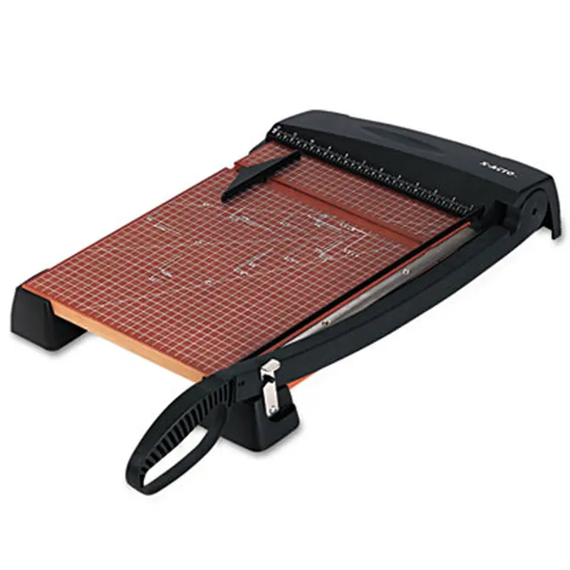 Heavy-Duty Wood Base Guillotine Trimmer, 15 Sheets, 15" Cut Length, 12 x 15 - Paper Cutters & Trimmer Boards | X-ACTO