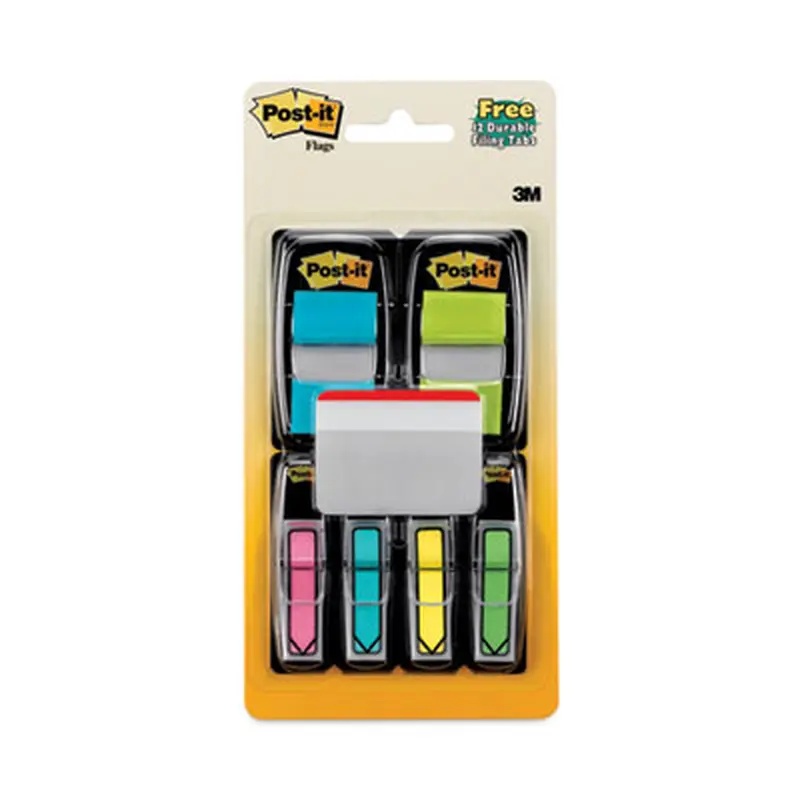 Page Flag Value Pack, Assorted, 96 0.5" Arrow, 100 1" Flags, 12 2" Filing Tabs - Page Flags | Post-it Flags