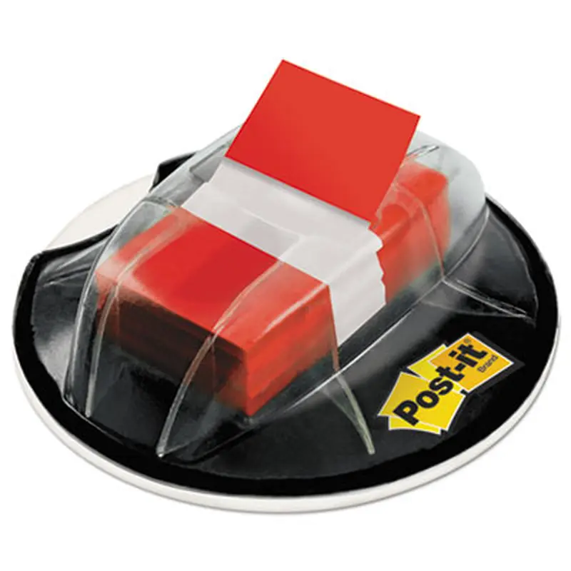 Page Flags in Desk Grip Dispenser, 1 x 1.75, Red, 200/Dispenser - Page Flags | Post-it Flags