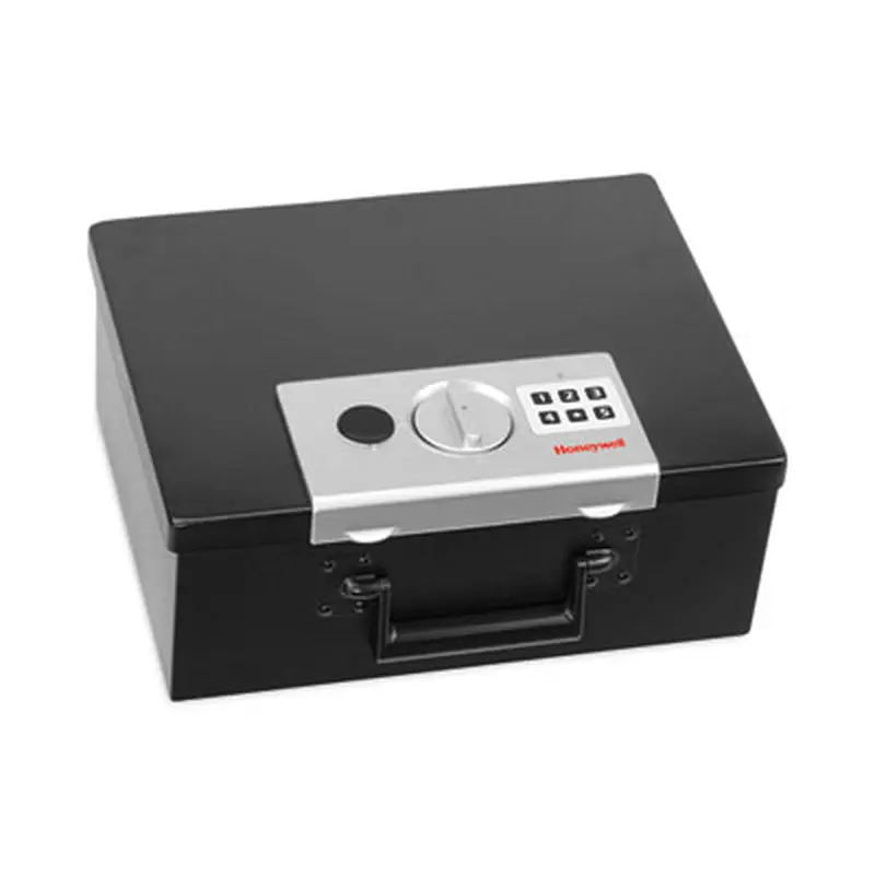 Steel Fireproof Safe with Keypad Lock, 12.7 x 10.4 x 5.5, 0.27 cu ft, Black - Safes | Honeywell