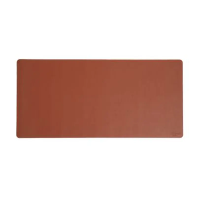 Vegan Leather Desk Pads, 36" x 17", Brown - Desk Pads | Smead