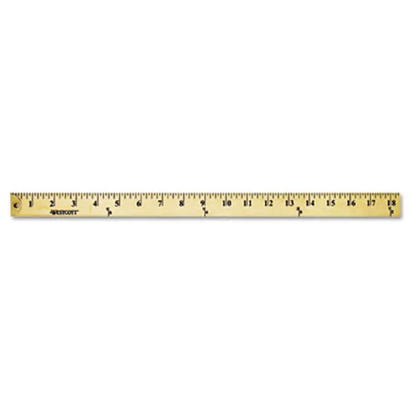 Wood Yardstick with Metal Ends, 36" Long. Clear Lacquer Finish - Rulers | Westcott
