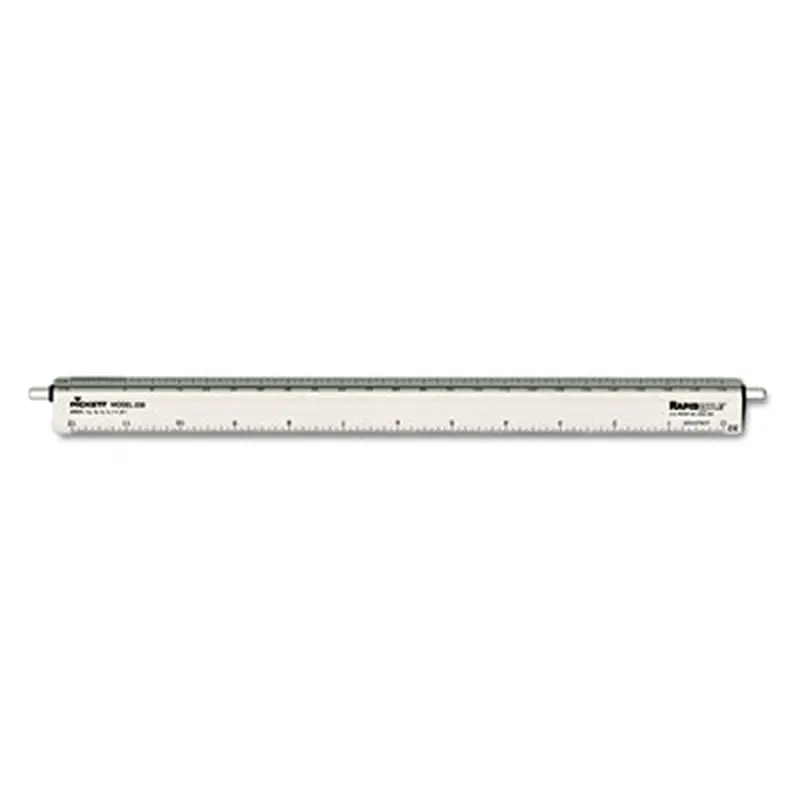 Adjustable Triangular Scale Aluminum Architects Ruler, 12" Long, Silver - Rulers | Chartpak