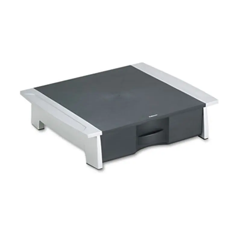 Office Suites Printer/Machine Stand, 21.25 x 18.06 x 5.25, Black/Silver - Desktop Stands | Fellowes