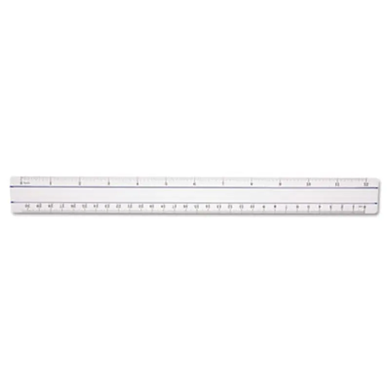 12" Magnifying Ruler, Standard/Metric, Plastic, Clear - Rulers | Westcott