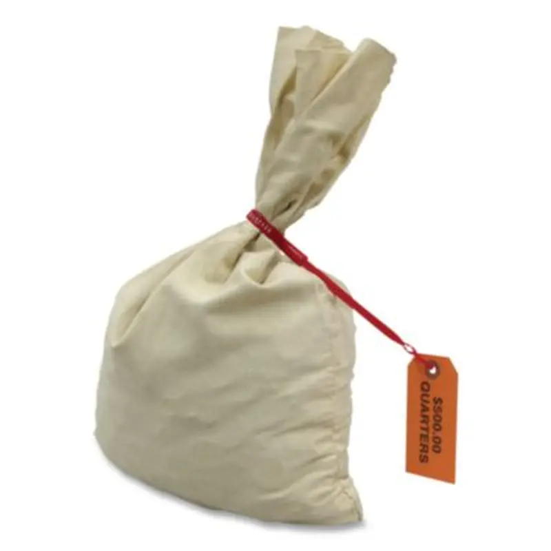 Canvas Coin Transit Bag, 12 x 19, Beige - Cash Bags | CONTROLTEK