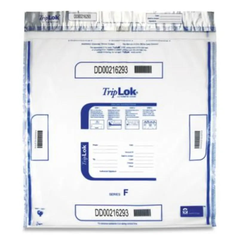 Deposit Bag, Plastic, 20 x 20, Clear, 250/Carton - Cash Bags | TripLOK
