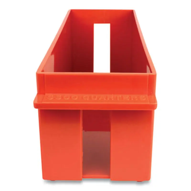Extra-Capacity Coin Tray, Quarters, 1 Compartment, 11.5 x 3.38 x 3.38, Plastic, Orange - Cash Drawers/Boxes/Trays | CONTROLTEK