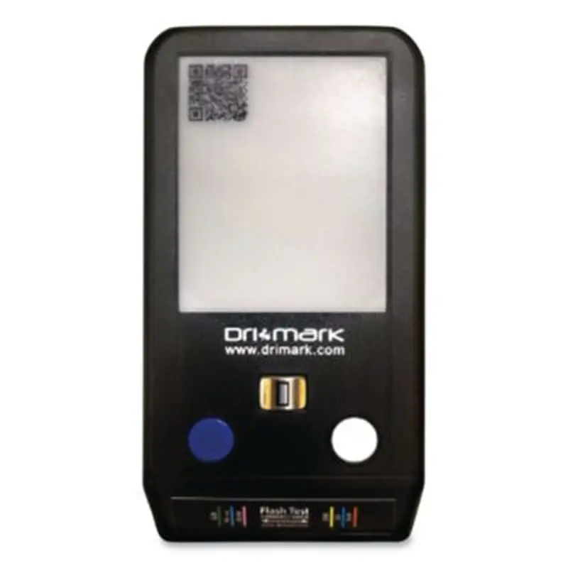 FlashTest Counterfeit Detector for USD, 3 Detection Methods, 2.5" x 4.5" x 0.8", Black - Counterfeit Bill Detectors | Dri-Mark