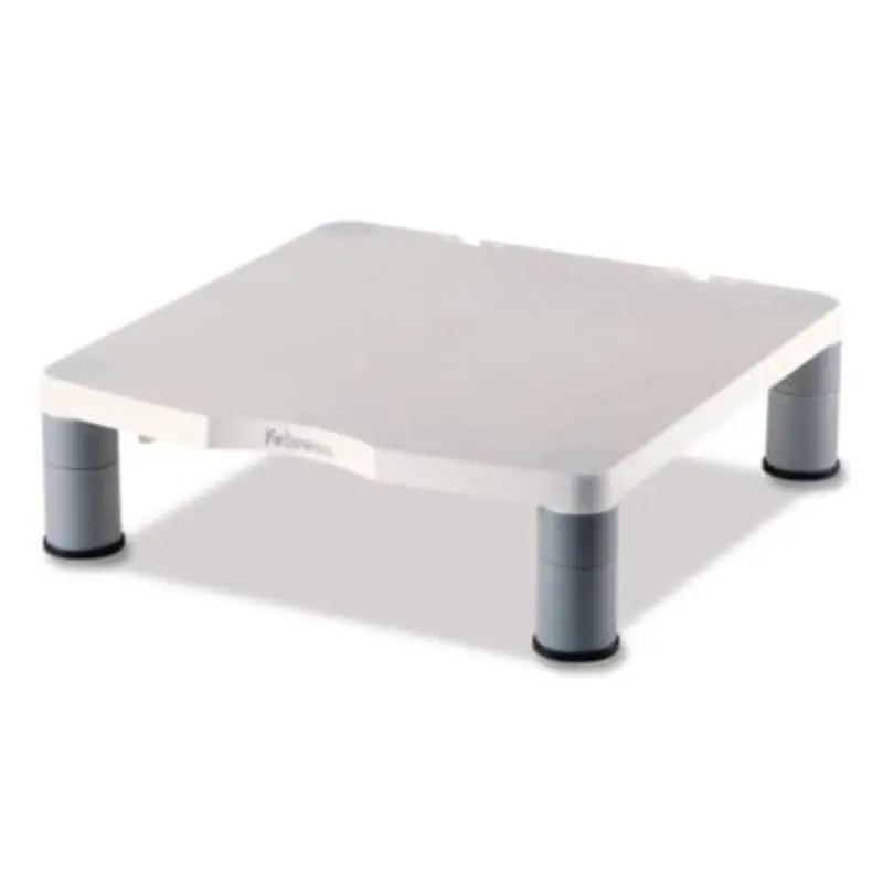 Standard Monitor Riser, For 21" Monitors, 13.38" x 13.63" x 2" to 4", Platinum/Graphite, Supports 60 lbs - Monitor Stands | Fellowes