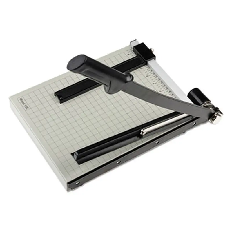 Vantage Guillotine Paper Trimmer/Cutter, 15 Sheets, 12" Cut Length, Metal Base, 10 x 12.75 - Paper Cutters & Trimmer Boards | Dahle