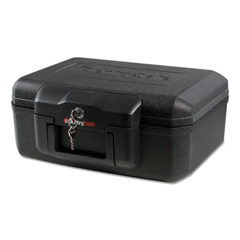 1200 Series Fire Chest, 0.18 cu ft, 14.3w x 11.2d x 6.1h, Black - Safes | Sentry Safe