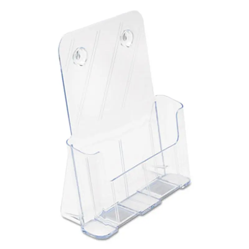 DocuHolder for Countertop/Wall-Mount, Magazine, 9.25w x 3.75d x 10.75h, Clear - Literature Racks & Displays | deflecto